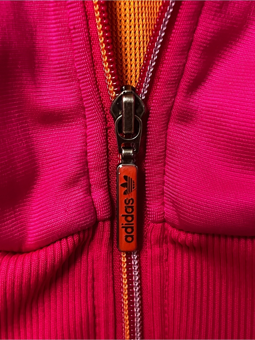adidas y2k Women's Pink Track Jacket & Jogger Set with orange Stripes size large - Picture 12 of 15